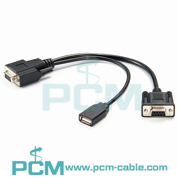 DB9 към DB9 и USB адаптерен кабел