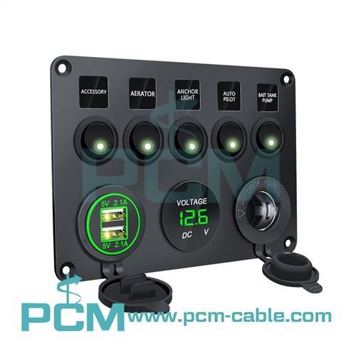 Панел за превключватели за рокери на морски лодки