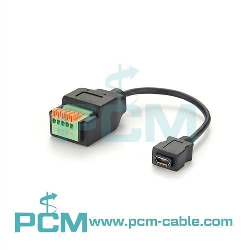 Микро USB към терминал блок кабел тип пружина