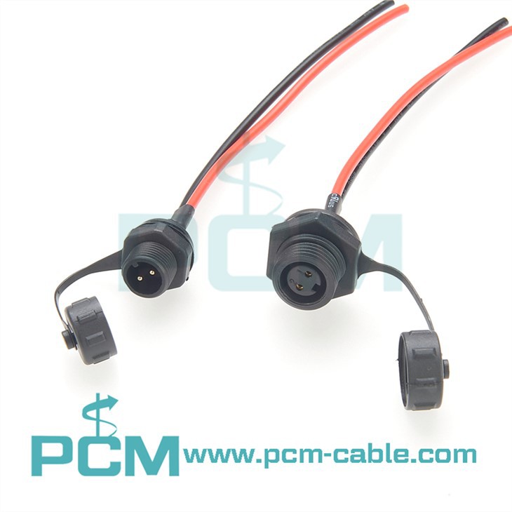 2-щифтов M12 M16 водоустойчив кабел за монтаж на панел за LED