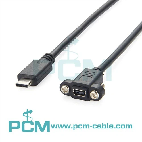 Mini USB женски панел за монтаж към USB 3.1 C