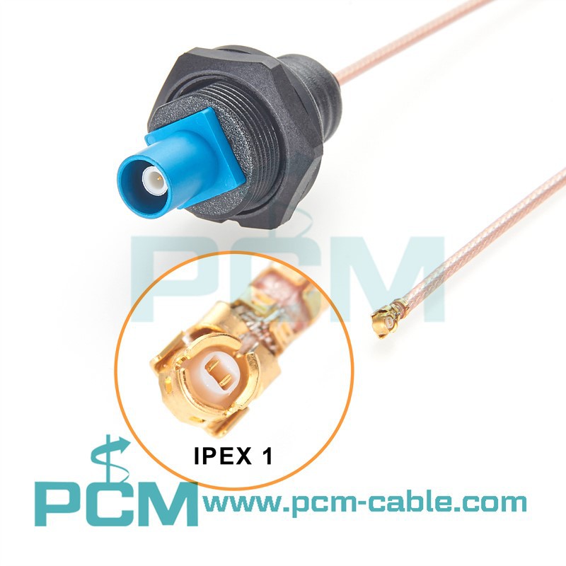 IPEX MHF Gen1 to Fakra Z Code RF Cable IP67 Bulkhead RG178 50 Ohm IPEX MHF Gen1 to Fakra Z Code RF Cable IP67 Bulkhead RG178 50 Ohm