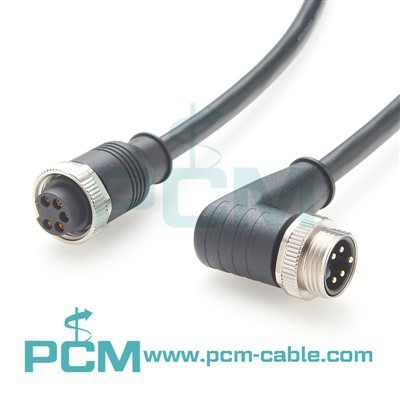 7/8 "Minifast 5 пинов десен ъгъл на съединителя кабел