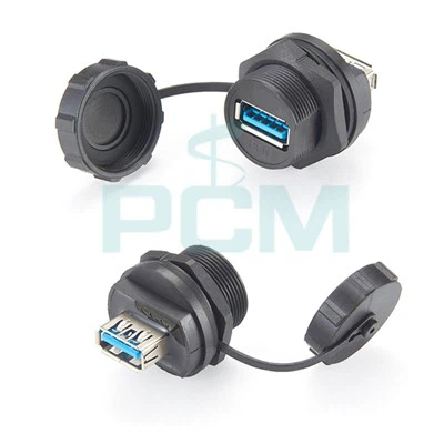IP67 Водоустойчив USB 3.0 Конектор USB женски към женски конектор за преграда