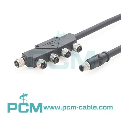 M12 L - кутия за кодово възел с захранващ кабел