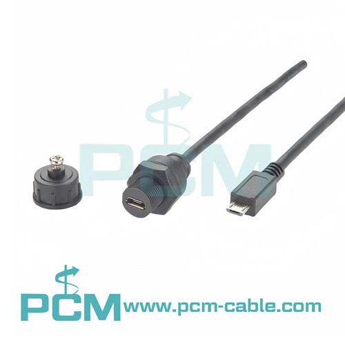Водоустойчив USB кабел Micro USB женски към микро USB мъжки удължител