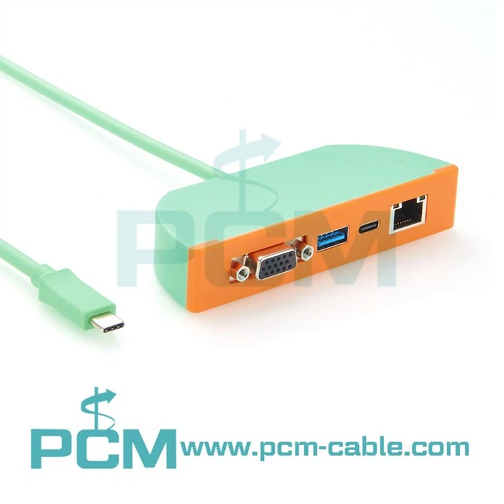 Embedded Panel Dock Series USB-C Multi-Port VGA + RJ45 Module  1080P Output & 10Gbps USB Connectivity